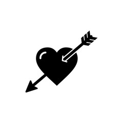 Heart Pierced with an Arrow, Symbol of Love and Pain