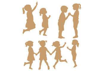 Black Children &  Icon Set