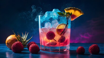 tropical cocktail on the beach