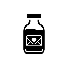 Bottle with Love Message Inside in Romantic Gift