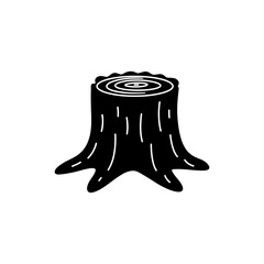 Tree Stump Showing Annual Rings Close-up