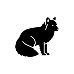 Tundra Fox with Thick Fur in Natural Habitat