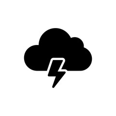 Storm Cloud with Lightning Bolt Dramatic Weather Nature Scene