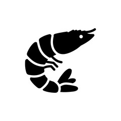 Shrimp with Curled Tail and Exquisite Details in Ocean Habitat