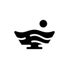 Moonlight Reflecting on Water Surface in Peaceful Night Landscape