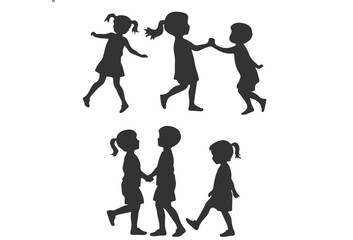 Black Children &  Icon Set