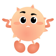 Adorable Virus-Like Creature Mascot – Vector Illustration