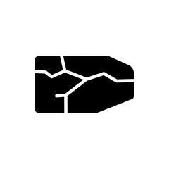 Frozen Lake with Crack Line Winter Landscape Natural Outdoor Scene