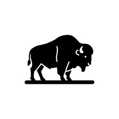 Bison standing proudly on open plain under natural daylight setting