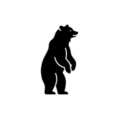 Bear Standing on Hind Legs Wildlife Animal Silhouette
