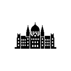 Fototapeta premium Classical parliament building facade with multiple rows of windows