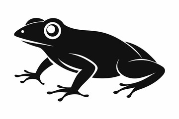tomato frog sihouette black vector