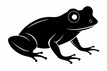 tomato frog sihouette black vector