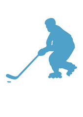 roller inline hockey silhouette personnage