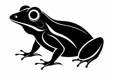 Naklejka premium tomato frog sihouette black vector