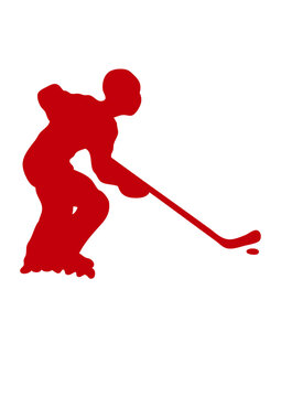 roller inline hockey silhouette personnage