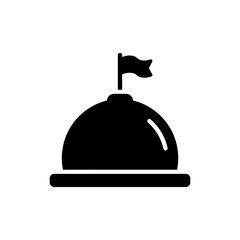Classic Dome with Flag on Top Architectural Feature