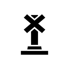 Cross-Shaped Tower on Pedestal Representing Religious Architecture