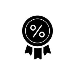 Percentage Coin Rising Icon Representing Increasing Interest Rates