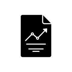Document with upward growth icon representing corporate business success
