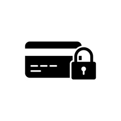 Credit card under lock symbolizing secure payment protection