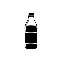 Label on filled bottle for product branding and information