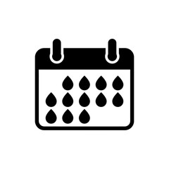 Calendar with Daily Water Drops Tracking Hydration Progress