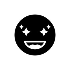 Obraz premium Thrilled face with glittering eyes expressing excitement and amazement