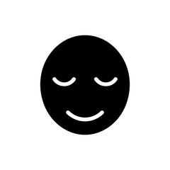 Peaceful Face with Closed Eyes and Soft Smile Expression