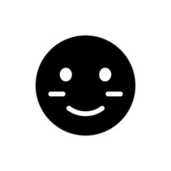 Pleased Face with Gentle Dimples Showing Happy Expression