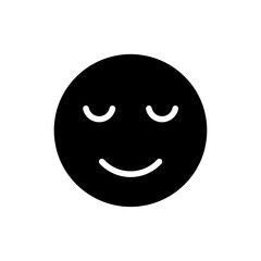 Pleased Face with Eyes Closed Showing Soft Contentment