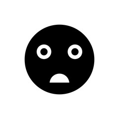 Panicked eyes with open mouth showing fear and shock