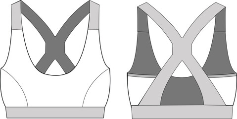 vector illustration of a sports bra