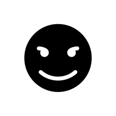Fototapeta premium Playful smirk with tilted eyes showing a mischievous mood