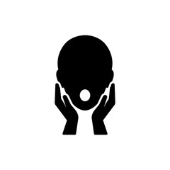 Person cupping cheeks in shock surprised expression