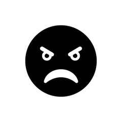 Furious Face with Squashed Mouth Showing Extreme Rage