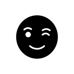 Face With Flirty Wink And Soft Smile Playful Expression