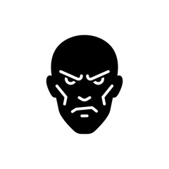 Fototapeta premium Determined person with focused stare showing serious expression