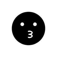 Cute face with kissy lips expression