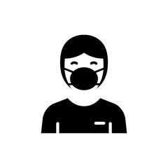 Character Wearing Mask Health Protection Safety Concept