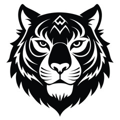 Obraz premium Tiger Head Vector Logo for Creative Branding and Graphic Design