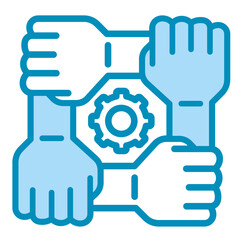 Team Collaboration  Icon Element For Design	