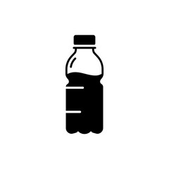 Plastic bottle icon showing scissor cut guideline
