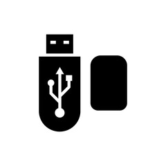 USB Flash Drive Icon with Protective Cap Cover
