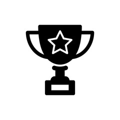 Trophy Icon with Star Center for Achievement