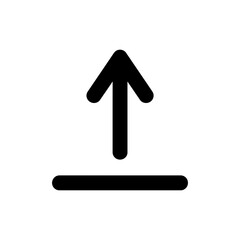 Upload Arrow Icon Pointing Upward Into Horizontal Line