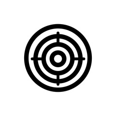 Target icon with concentric rings and centered bullseye