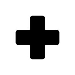 Medical Cross Symbol with Bold Border Icon