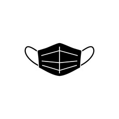 Protective Face Mask Icon with Visible Straps