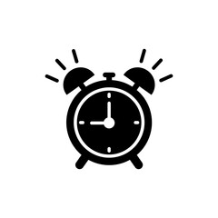 Alarm Clock Icon With Ringing Lines Representing Alert Or Reminder